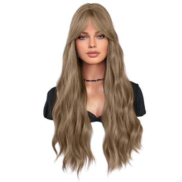 Fashion Long Body Wave Hair Blonde Synthetic Wigs For Women