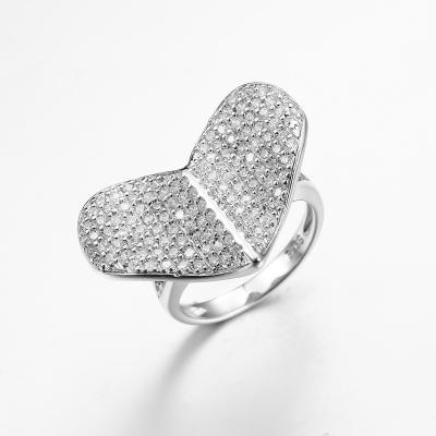 “Telesthesia” anel de noivado da média da joia de 925 anéis de Sterling Silver CZ