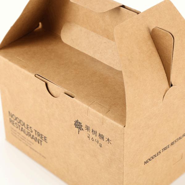 Hot Foil Stamping Kraft Paper Packaging Box For Food Takeaway