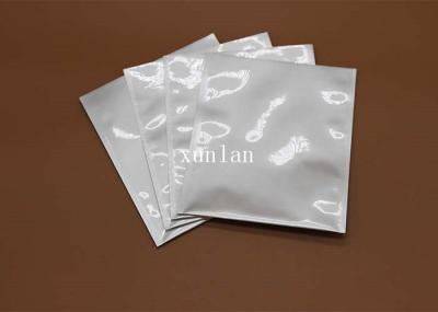 Flat Zipper / Handle Aluminum Foil Bags , Waterproof Silver Foil Bags