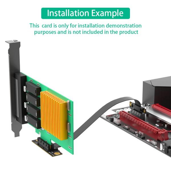 36PIN PCI-E 1X 270 градусов PCI-e расширительный кабель для PCI Express до скорости PCI-E Gen3 8 Gbps