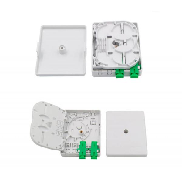 SC LC Fiber Optic Wall Outlet For Indoor White ABS Material