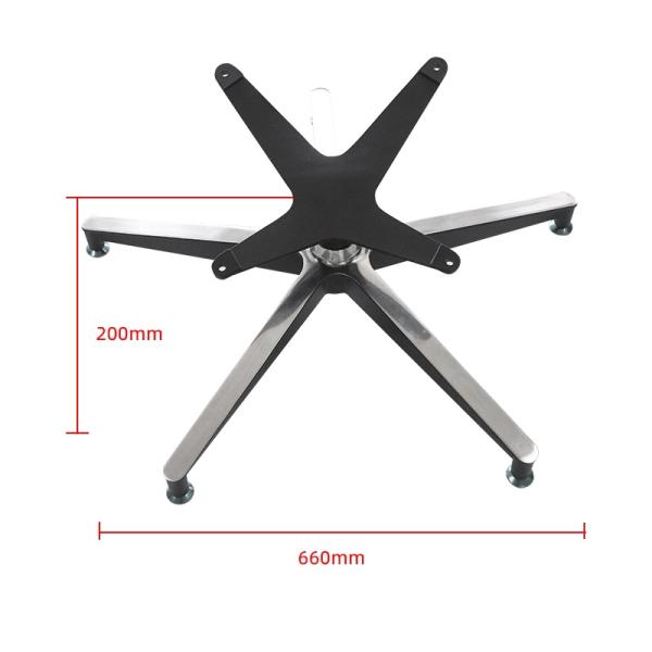 Accessoires de chaises de bureau: ensemble de jambes cinq et quatre étoiles en alliage d'aluminium, jambes de chaise à cinq et quatre griffes