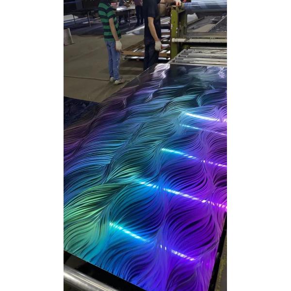 201 304 316 Цветное 3D полированное образец Нержавеющая сталь для декорации стен