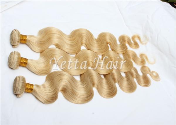 Extensões louras do cabelo humano do Virgin do grande descorante do comprimento nenhum cheiro terrível