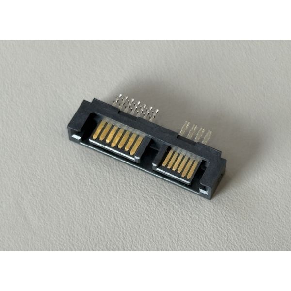 Male SATA PCB connector 13pin power signal terminals, electronic wire cable interface, high-speed data transmission connector for server storage, customization for automotive and industrial applicatio