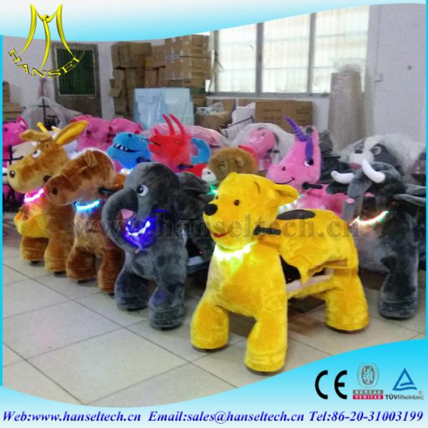 Hansel hot-selling rocking motorcycle kids family amusment park moving	plush toy on animals entertainment play equipment