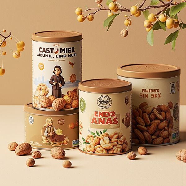Nuts Packaging Paper Tube Cans Airtight Sealing Cylindrical Paper Box Custom Printing