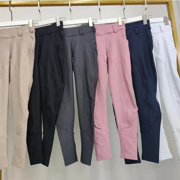 100cm - 175cm Pink Four Way Stretch Horse Riding Pants Leggings For Kids