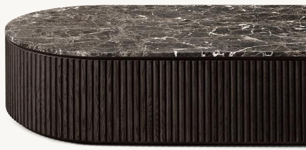 Meubles de table basse rectangulaire de taille personnalisable pour salon moderne