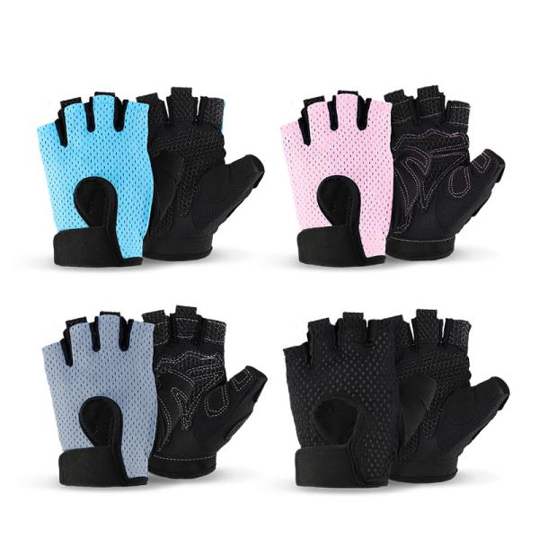 Fashion half finger cycling fitness custom gym weight lifting gloves for women
