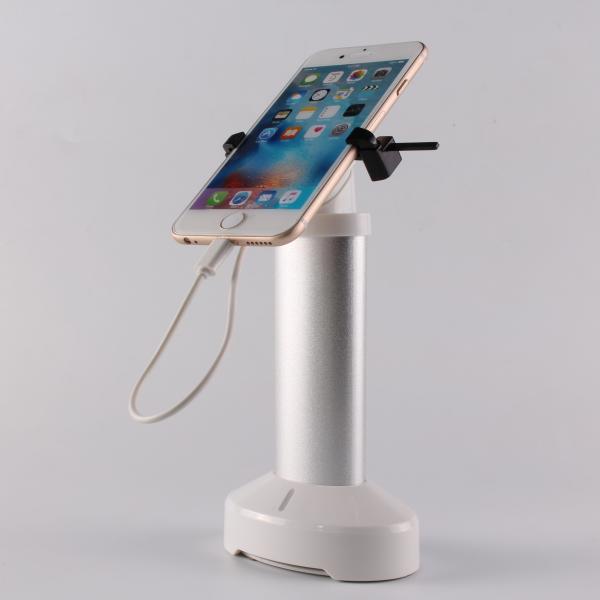 COMER Security mobile phone charging holder with grip with cable concealed inside with aarm cord