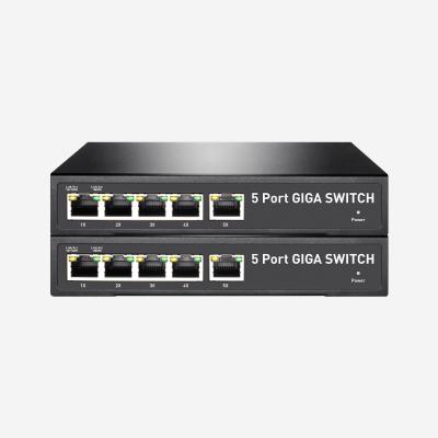 interruptor Unmanaged 64.8W IEEE802.3at IEEE802.3af do ponto de entrada do gigabit 54V 5 portuário