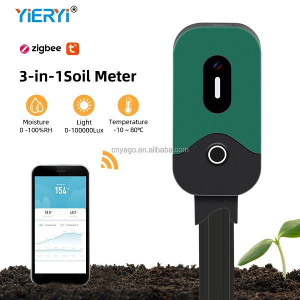 Smart Multifunctional Soil Sensor with Zigbee Connection and IP67 Waterproof for Plant Growth Monitoring