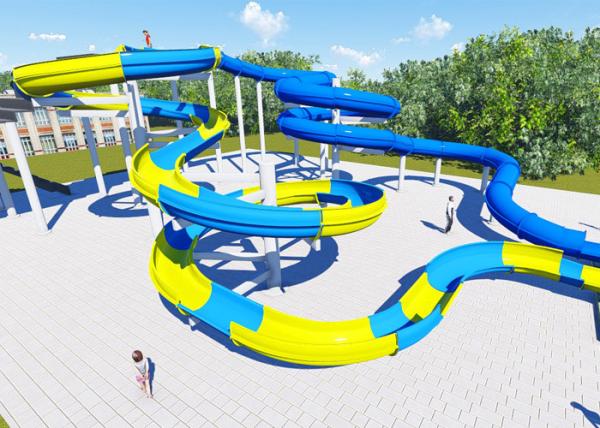 A piscina exterior de 2 pessoas desliza para o recurso da família/a corrediça de água parque da aventura