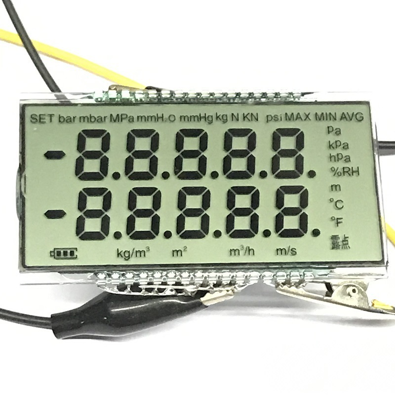 2.5 Inch TN Positive Reflective Segment LCD Screen White Background Black Digit for Electronic Weighing Scale