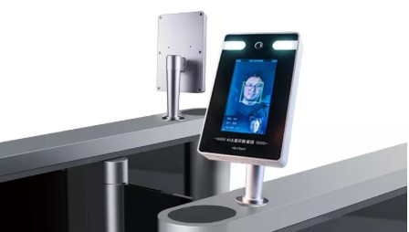 120W Face Recognition Thermal Detection Swing Turnstile Gate with DC Brushless Motor and LED Indicator