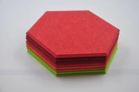 12mm Indoor Decorative Pet Felt Polyester Fiber Acoustic Hexagon Soundproof Panels