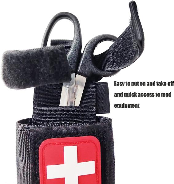 Tactical Tourniquet Storage Bag, 1000D Tactical Tourniquet Holder Molle Trauma Medcial Shears Holster TQ Pouch