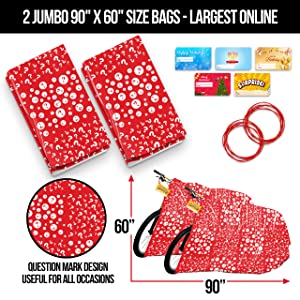 Jumbo Gift Giant Bike Bag, heavy duty Oversized, Jumbo Extra Large, Xmas Present Gift wrapping sacks