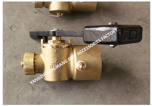 SELF-CLOSING VALVE FOR TANK SOUNDING. WITH VENT VALVE. MODEL-FH-40A  MATERIAL - BRONZE