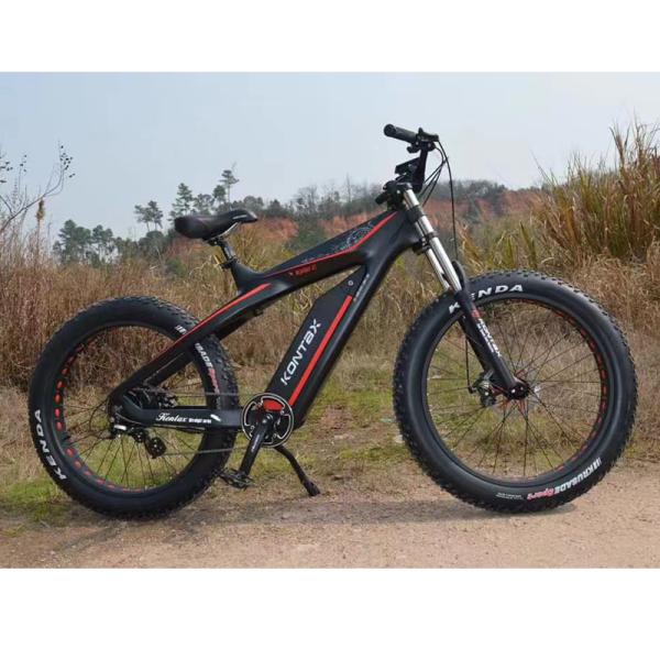 Adult Electric Mountain Bike MTB with Kontax Mid Snow Motor and Carbon Fiber Frame