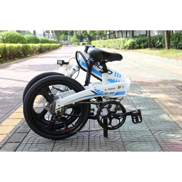 White Blue 26 Inch Electric Bicycle fast speed Aluminum Alloy Frame