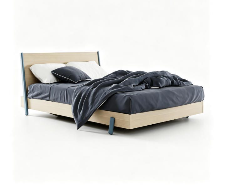 Light Wood Platform Bed Minimalist Bed Frames For Small Apartments