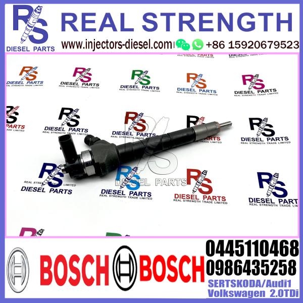 Injetor diesel 0445110468 do combustível comum do trilho 0986435258 para o motor de SERT/SKODA/Audi/Volkswagen 2.0TDI/1.6TDi