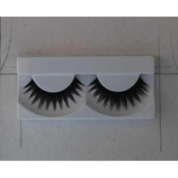 Pestanas falsas da tira da cruz natural do cabelo humano/da tira chicote Permanent semi