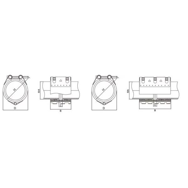Conector de tubería de gas y agua de aceite de PVC de fugas de acero inoxidable HDPE abrazaderas de reparación de tuberías