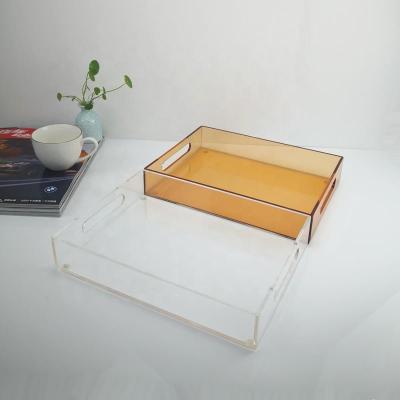 18 X 18 20x20 24 X 24 Acrylic Tray Organizer Clear Serving Decorative