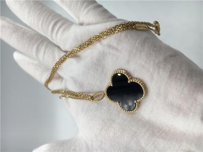 Colar longa de Alhambra da joia luxuosa do ouro do estilo 18K do vintage para a amiga