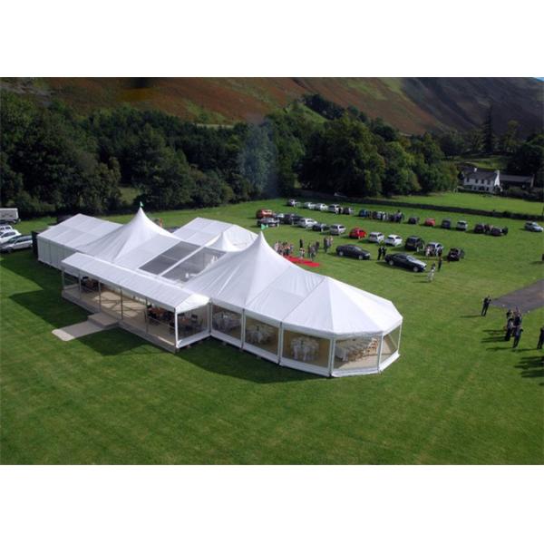 White Fabric Cover Heavy Duty Marquee Banquet Tent Strong Cold Resistance