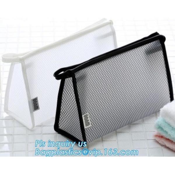 Travel Accessories Makeup Organizer Mesh Cosmetic Bag Makeup Pouch, Purse Size Cosmetic Bag, Pocket Daily Net Fabric Mak