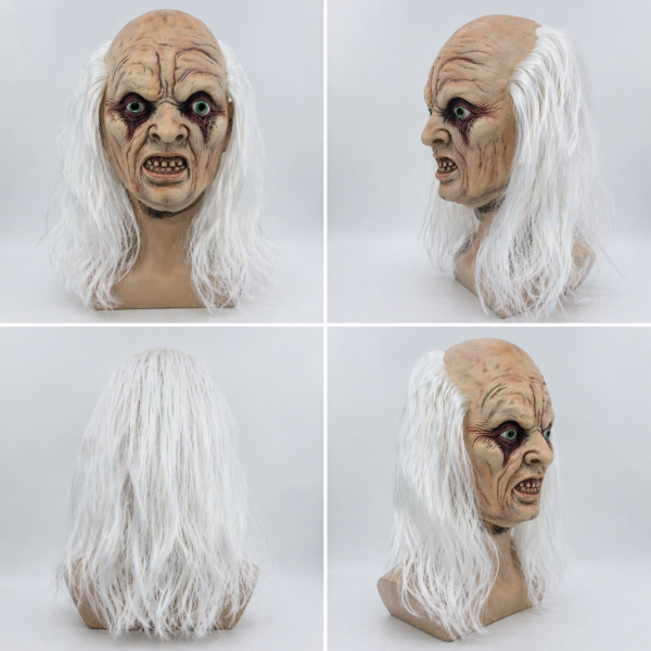 Latex Material Creepy Mask for Halloween Events - One Size Fit Most Scary Mask for Horror Themed Parties