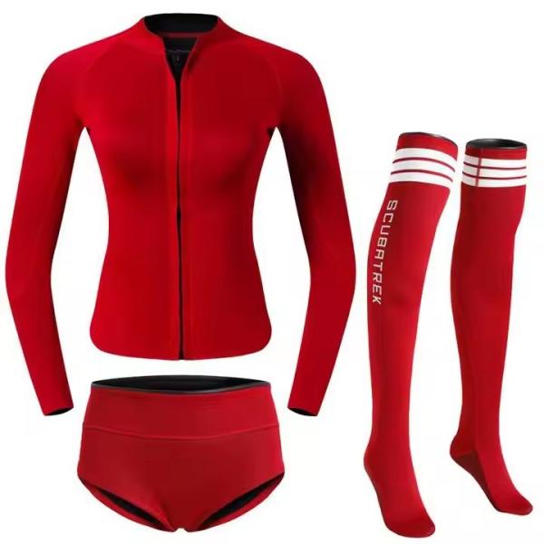 UV Protection Scuba Diving Wetsuit Women'S Freediving Wetsuit With Colorful Long Socks Pants