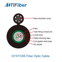 Colocação aérea do cabo de fibra ótica de GYXTC8S Outdorr autossuficiente