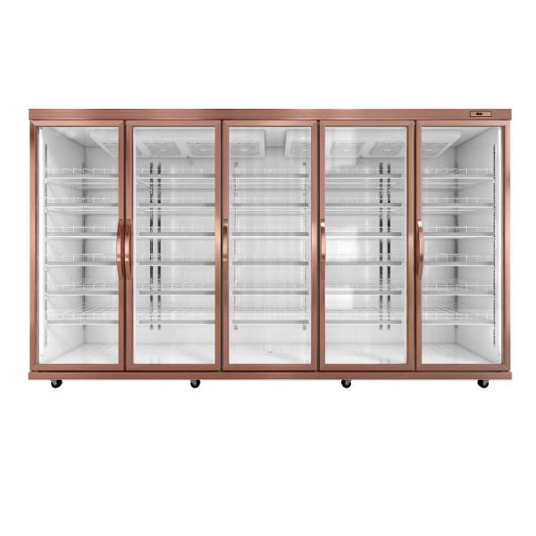 Адджустбле кладет температуру на полку 3300 л стеклянный холодильник цифров двери