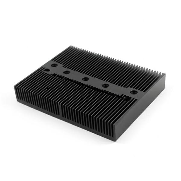 Skived Fin Heat Sink 10-200mm Black Anodized Aluminum for Electronics
