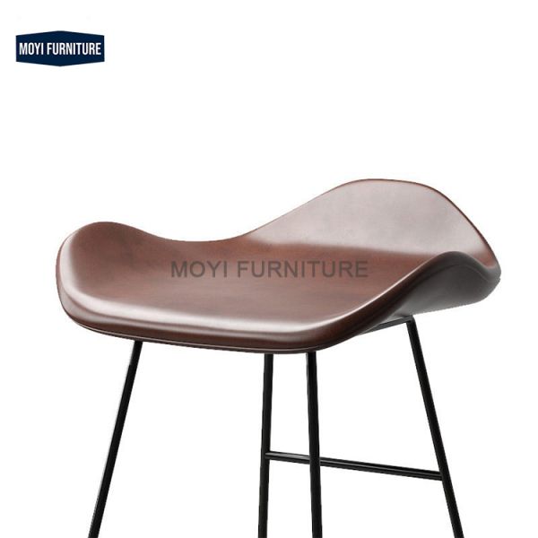 MOYI Kitchen Breakfast High Counter Bar Stool Modern Leather Velvet Bar Chairs