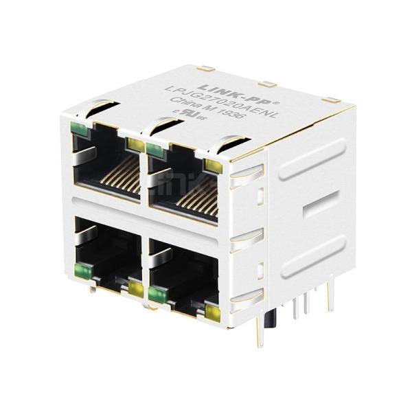 LPJG27020AENL 1000 Base-T 2x2 Port 8P8C RJ45 Магнитный модульный джек Зеленый /