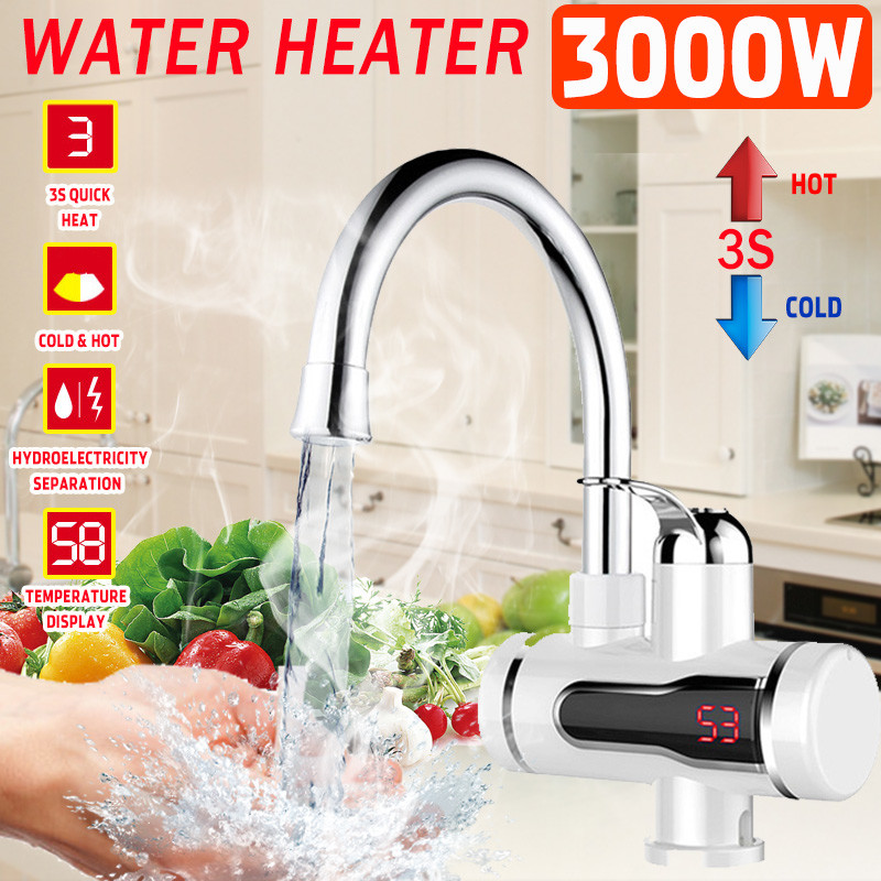 30-60℃ кран установленный палубой подогревателя 220 вольт Faucet электрический нагретый таза 2-3L/Min RoHs