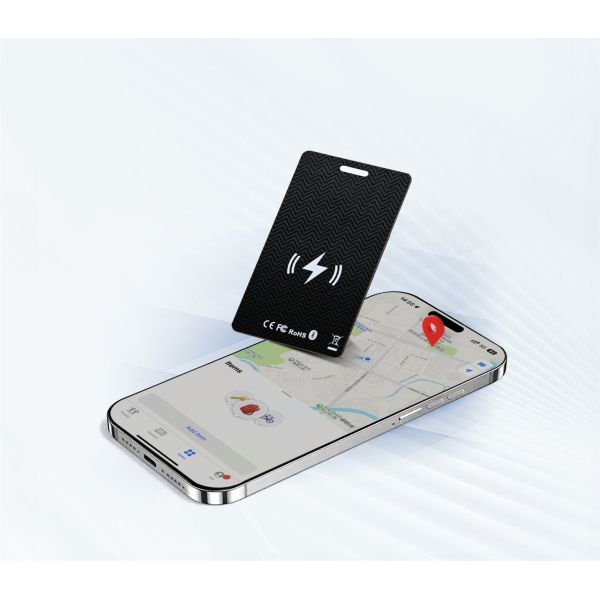 MFI Rechargeable Mini Wireless Charging card Air Tag Gps Tracker Card With NFC
