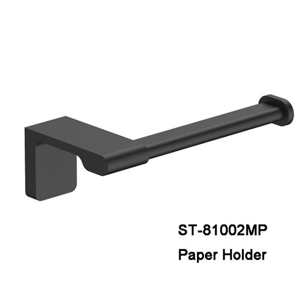 Wall mounted stainless steel bathroom accessories set robe hook black colour