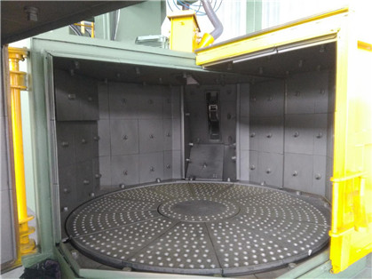 Машина Derust взрывного устройства Turntable роторная 2654*560mm стальная снятая очищая