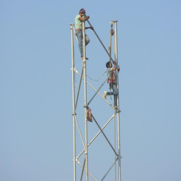 Self Supporting 3 Legged Tubular Steel Tower Galvanized Telecom Mast Suitable for Outdoor 5G 4G Microwave Communication