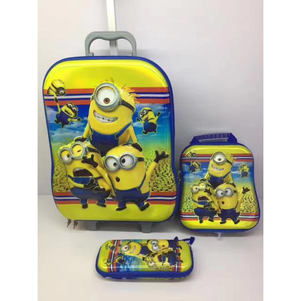 Hot sale 6D Kids Trolley 3 pcs / trolley school bags / children travel bags