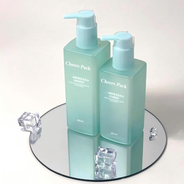 Botellas de cosméticos PET para champús, lavado corporal con bomba Botellas de cosméticos PET