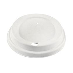 Eco Friendly Biodegradable Compostable Cups Cover Sugarcane Bagasse 90 mm Round Cup Eith Lid For Smoothie And Coffee